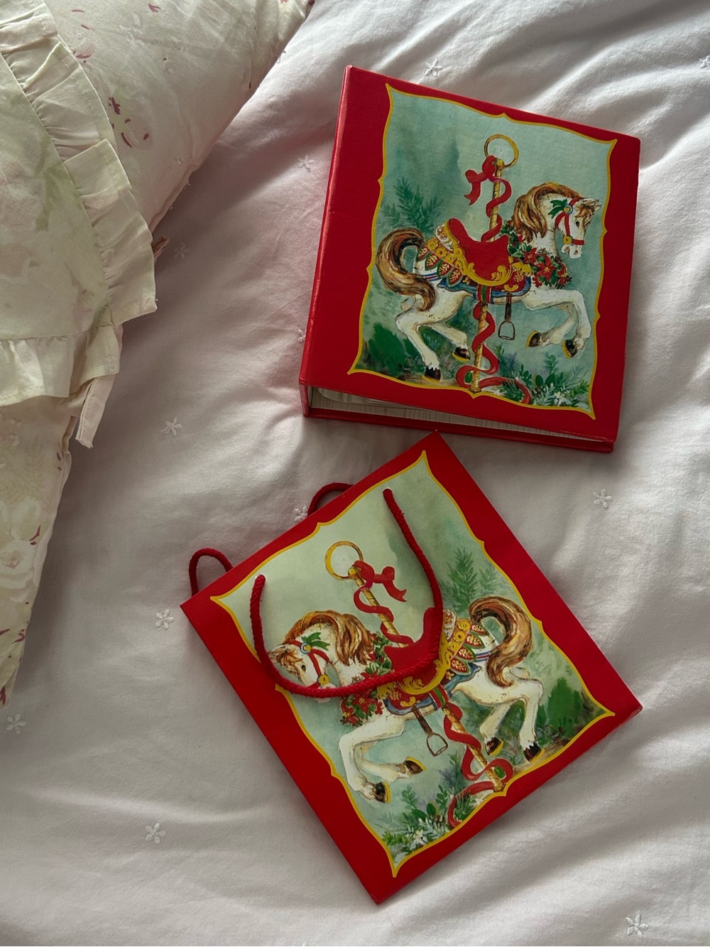 Red Carousel Horse Gift Bag and Photo Album